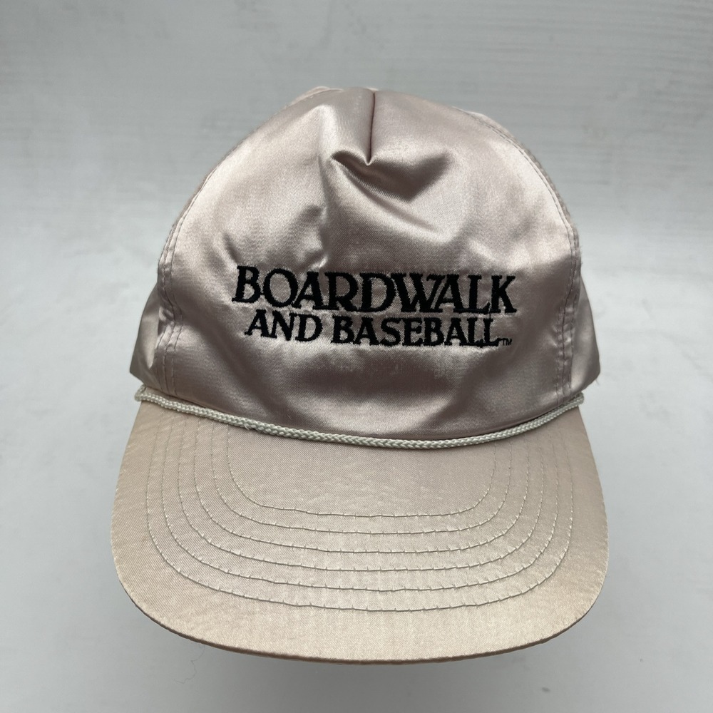 Vintage Unique Silky Boardwalk And Baseball Nylon Adjustable Hat Statement Piece - Picture 2 of 9